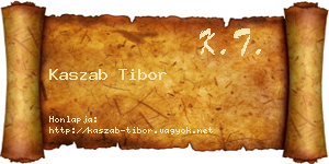 Kaszab Tibor névjegykártya